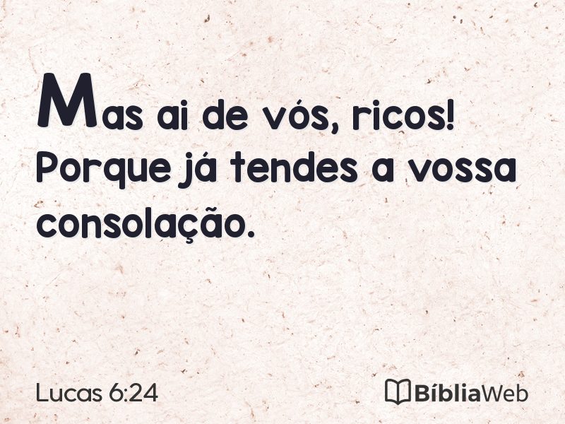 Lucas 6:24 em imagem para compartilhar