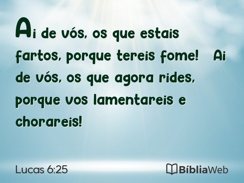 Lucas 6:25 em imagem para compartilhar