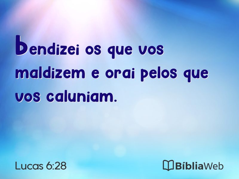 Lucas 6:28 em imagem para compartilhar