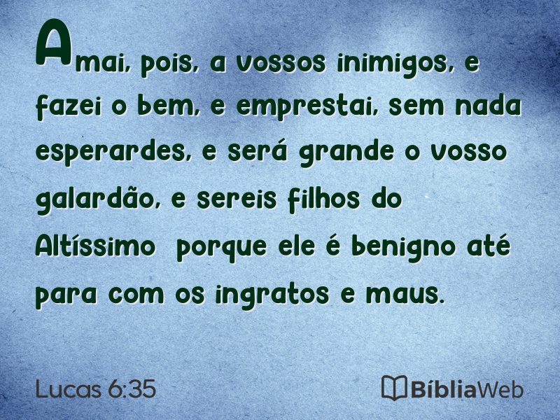 Lucas 6:35 em imagem para compartilhar