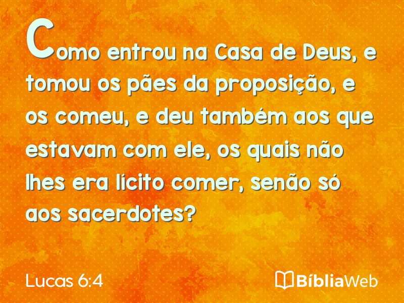 Lucas 6:4 em imagem para compartilhar
