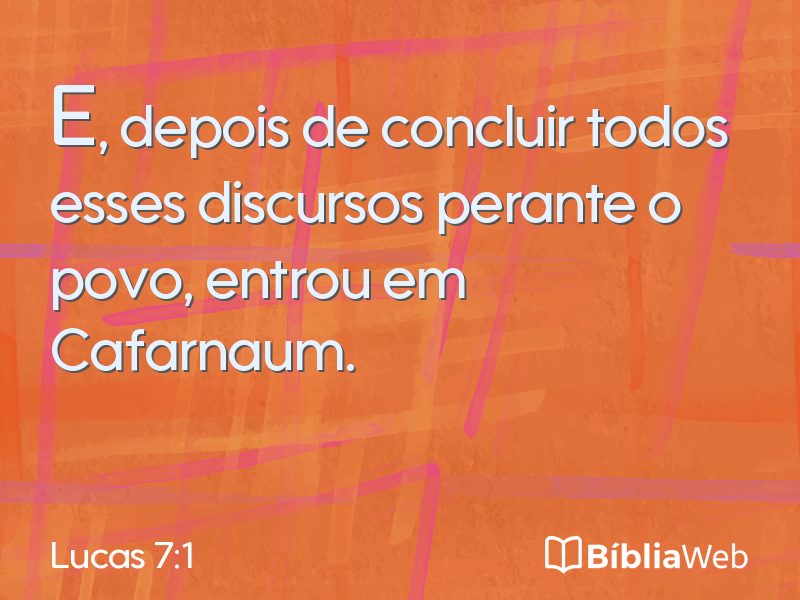 Lucas 7:1 em imagem para compartilhar
