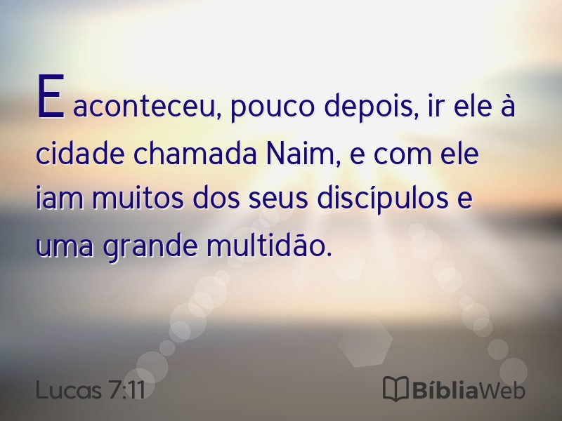 Lucas 7:11 em imagem para compartilhar