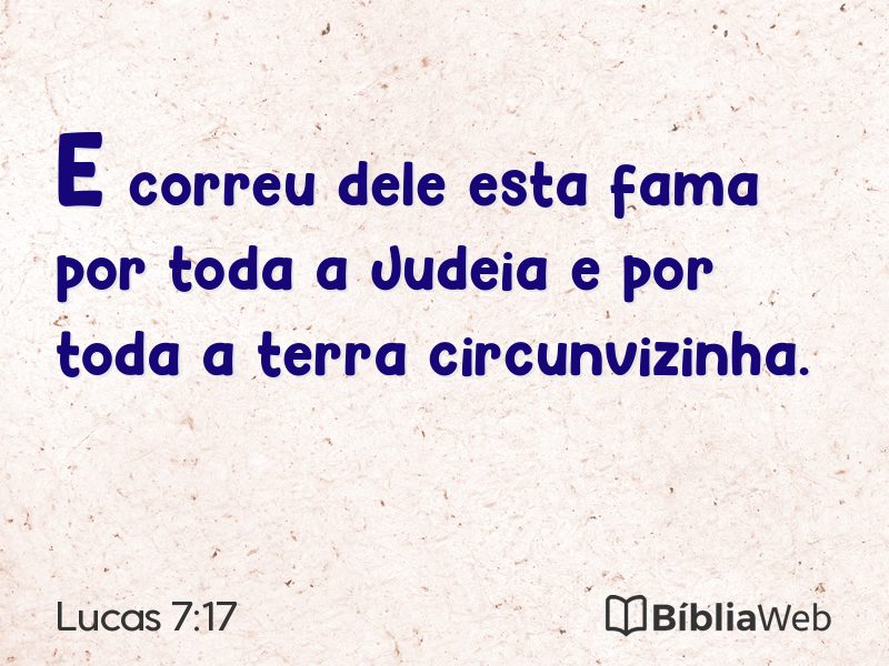 Lucas 7:17 em imagem para compartilhar
