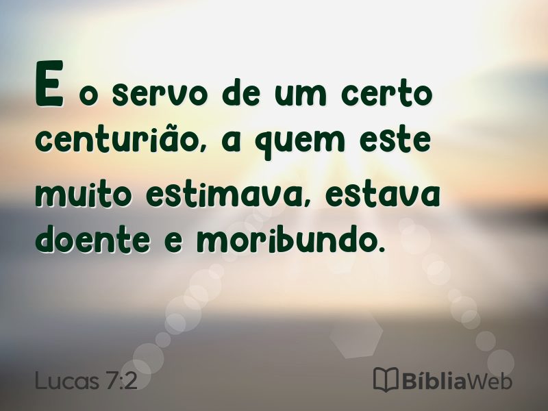Lucas 7:2 em imagem para compartilhar