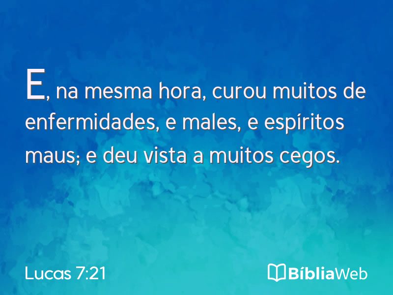 Lucas 7:21 em imagem para compartilhar