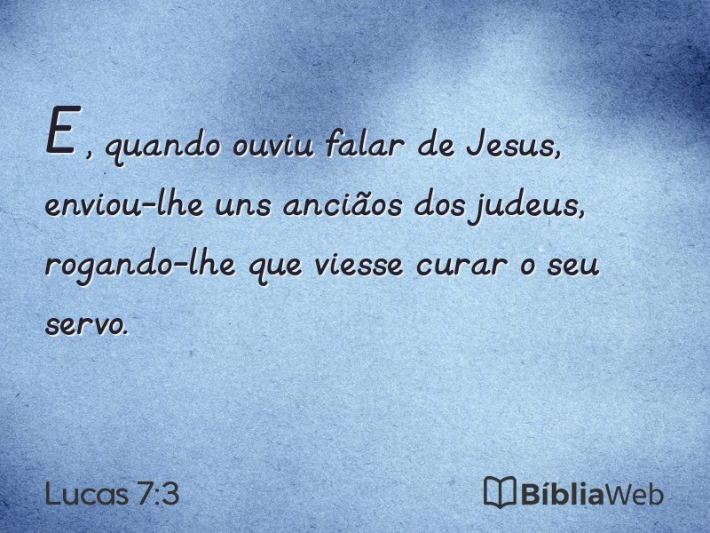 Lucas 7:3 em imagem para compartilhar