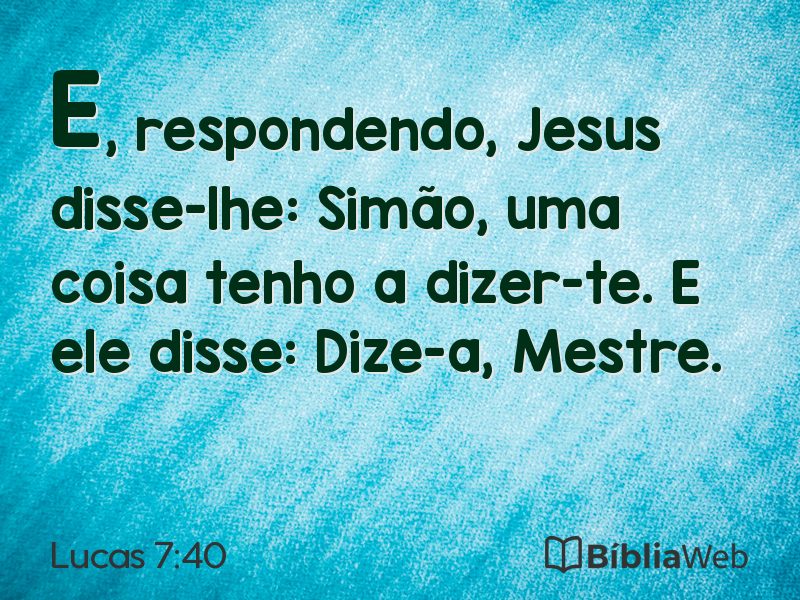 Lucas 7:40 em imagem para compartilhar