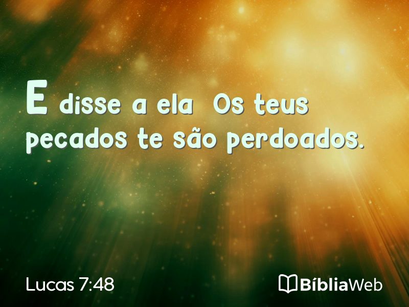 Lucas 7:48 em imagem para compartilhar
