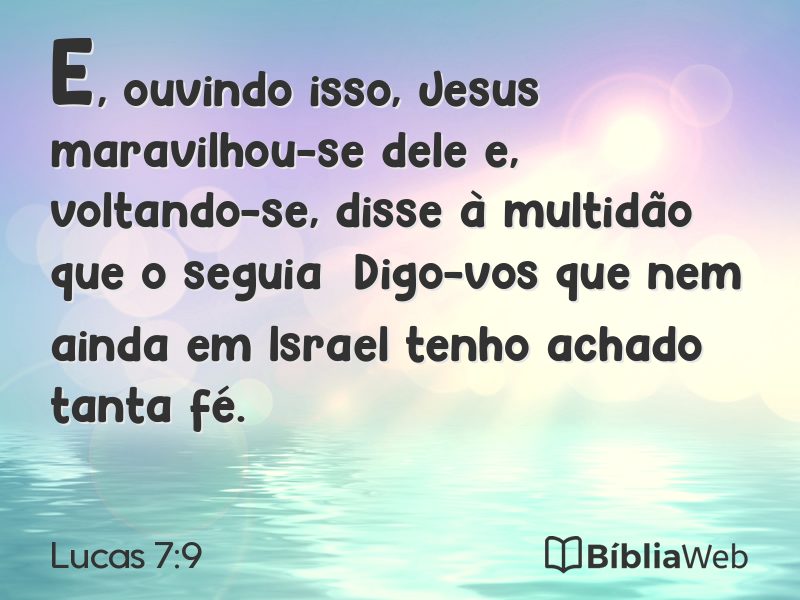Lucas 7:9 em imagem para compartilhar
