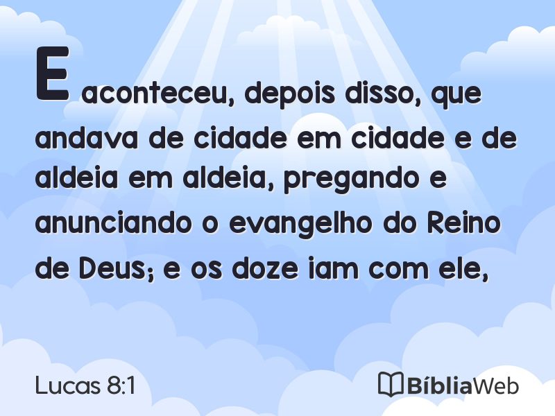 Lucas 8:1 em imagem para compartilhar