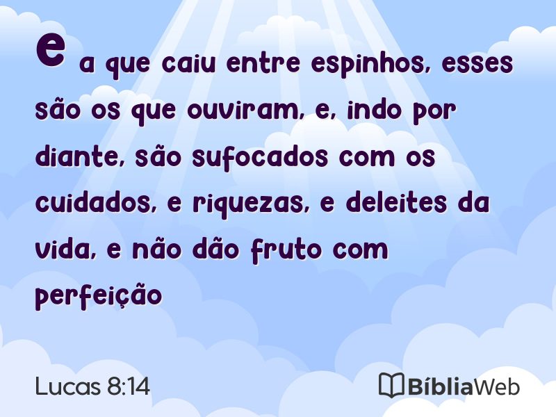 Lucas 8:14 em imagem para compartilhar