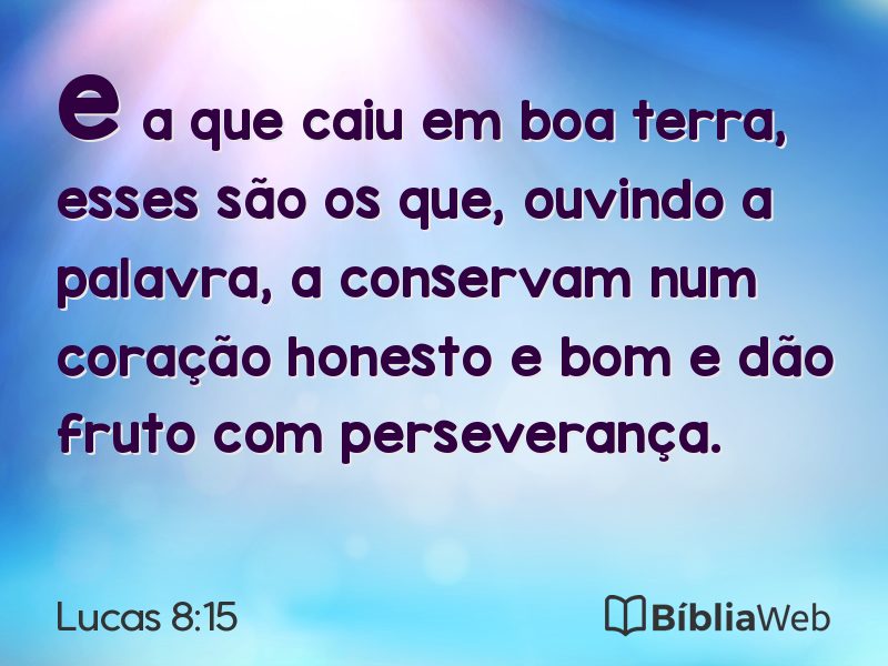 Lucas 8:15 em imagem para compartilhar