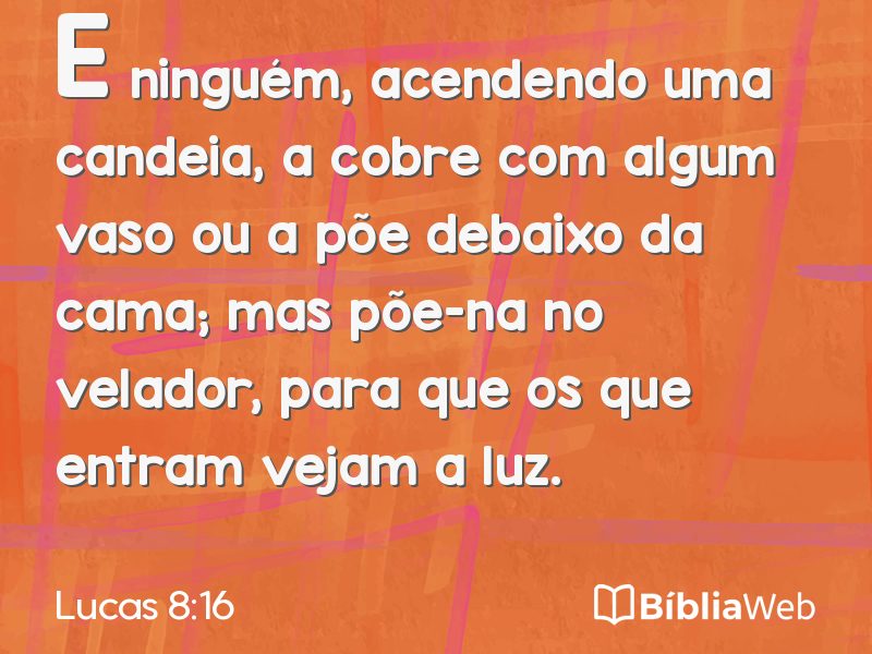 Lucas 8:16 em imagem para compartilhar