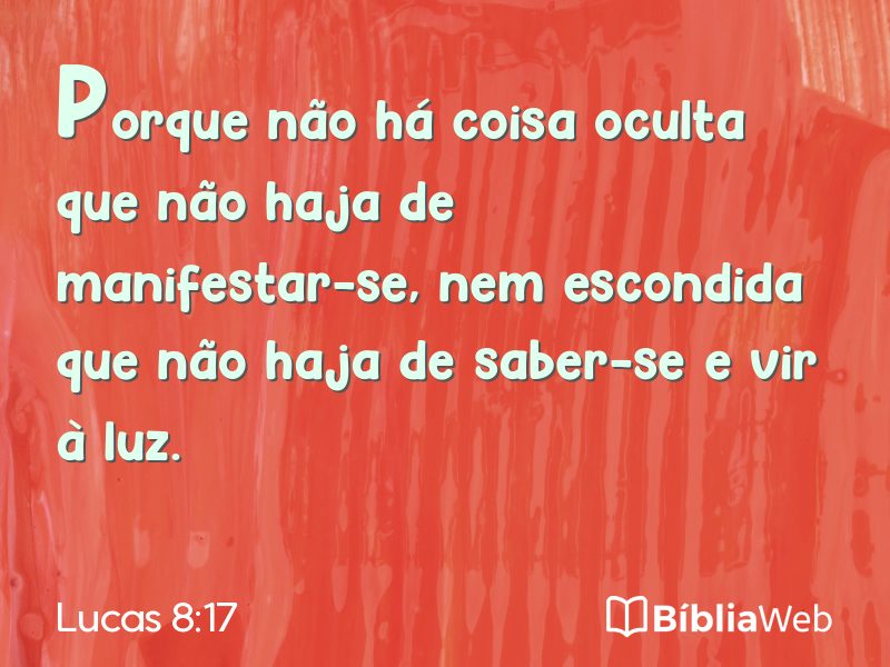 Lucas 8:17 em imagem para compartilhar