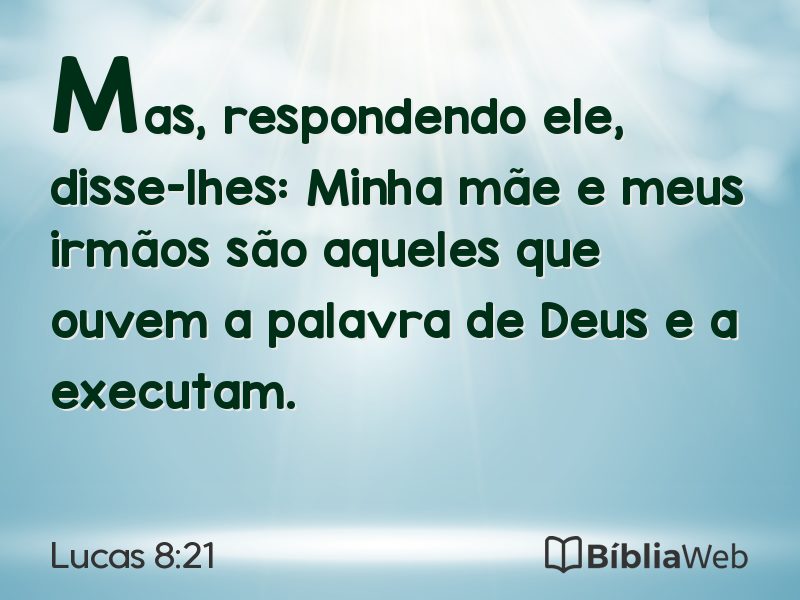 Lucas 8:21 em imagem para compartilhar
