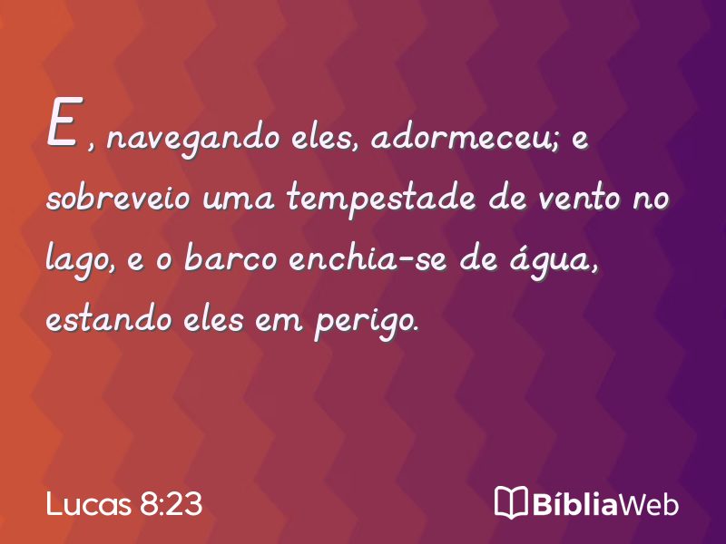 Lucas 8:23 em imagem para compartilhar