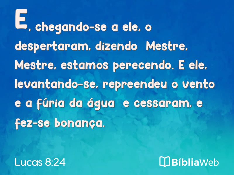 Lucas 8:24 em imagem para compartilhar