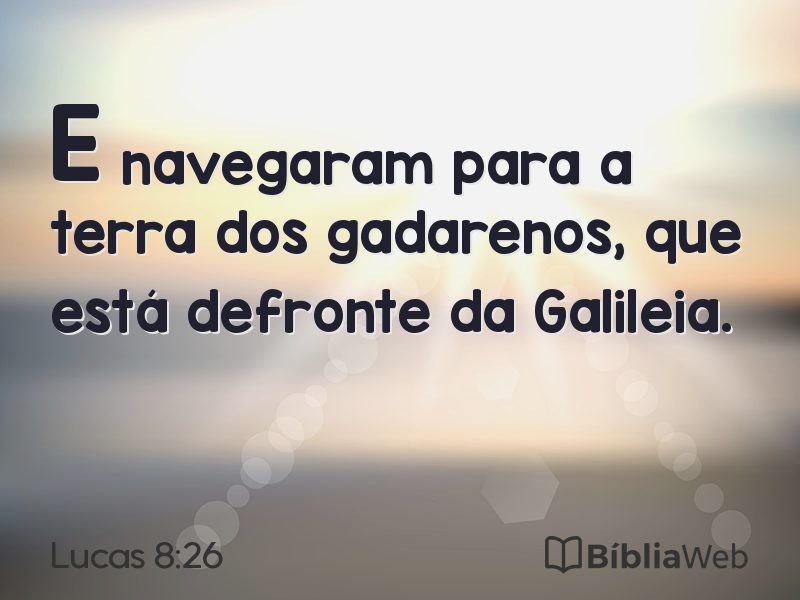 Lucas 8:26 em imagem para compartilhar