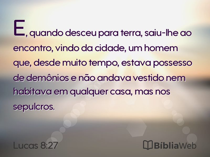 Lucas 8:27 em imagem para compartilhar
