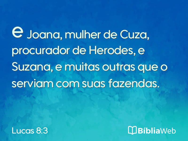Lucas 8:3 em imagem para compartilhar