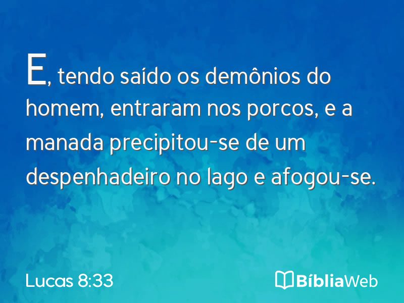 Lucas 8:33 em imagem para compartilhar