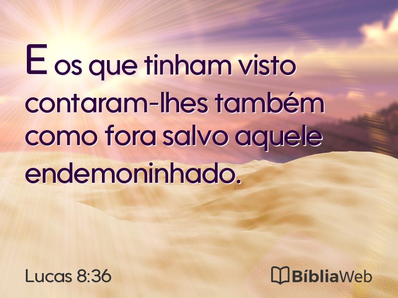 Lucas 8:36 em imagem para compartilhar