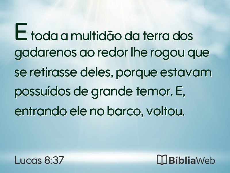 Lucas 8:37 em imagem para compartilhar