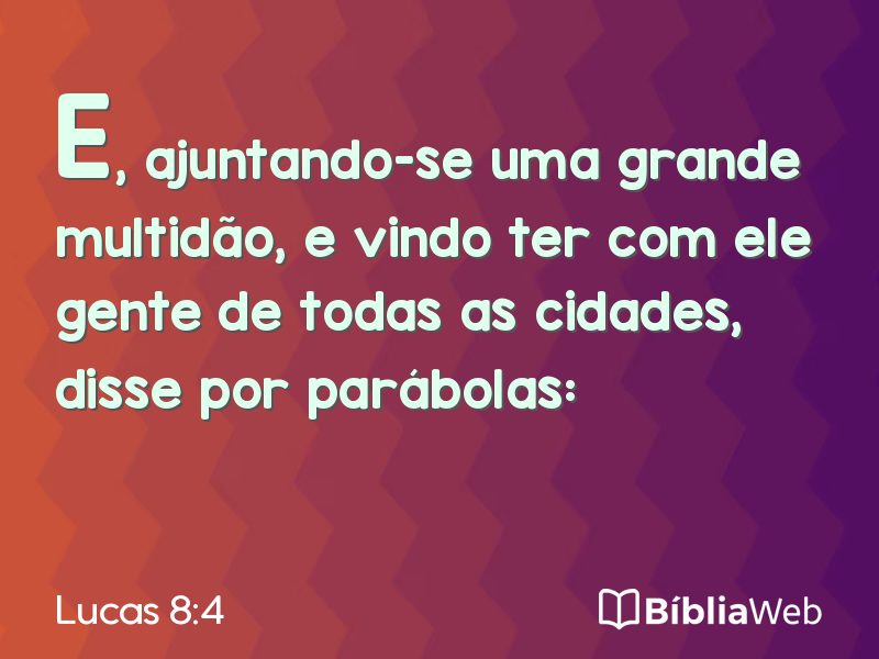 Lucas 8:4 em imagem para compartilhar