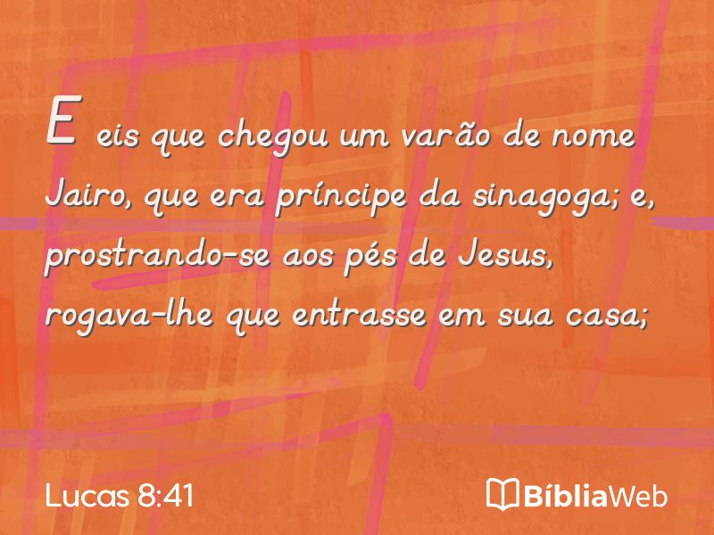 Lucas 8:41 em imagem para compartilhar