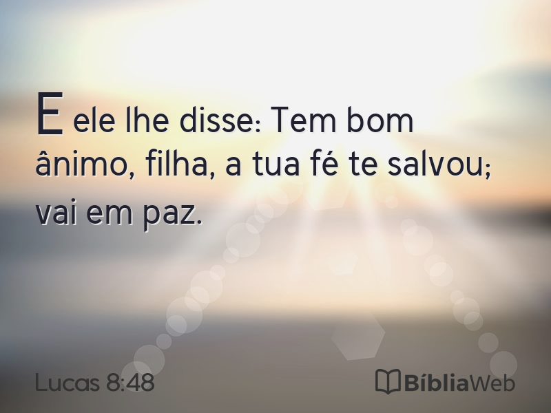 Lucas 8:48 em imagem para compartilhar