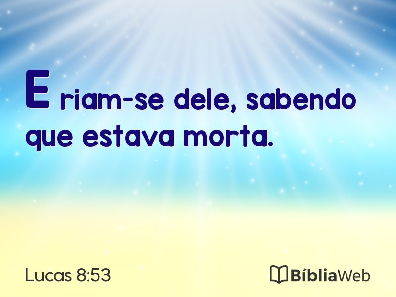 Lucas 8:53 em imagem para compartilhar