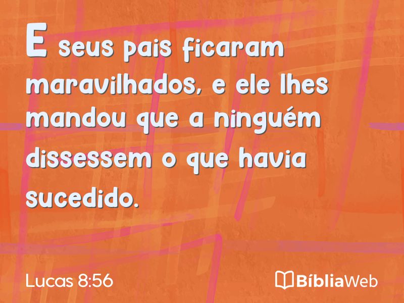 Lucas 8:56 em imagem para compartilhar