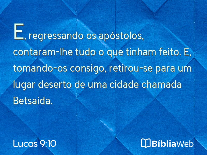 Lucas 9:10 em imagem para compartilhar