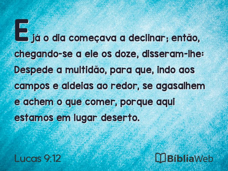 Lucas 9:12 em imagem para compartilhar