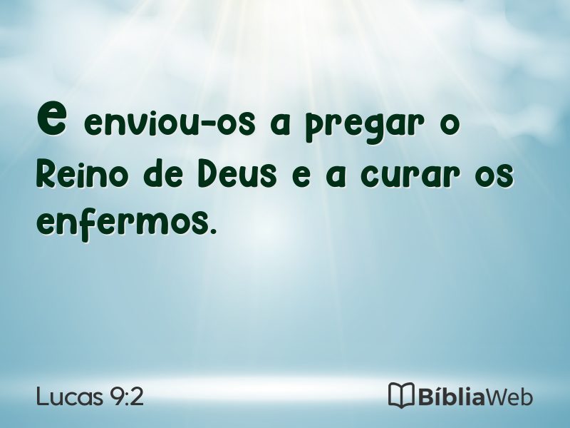 Lucas 9:2 em imagem para compartilhar