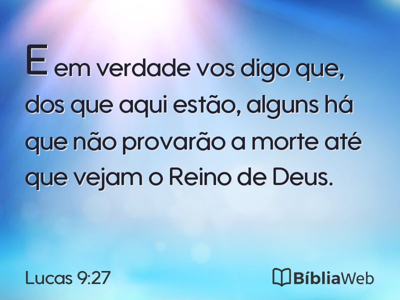 Lucas 9:27 em imagem para compartilhar