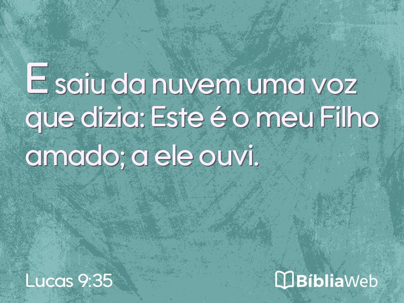 Lucas 9:35 em imagem para compartilhar