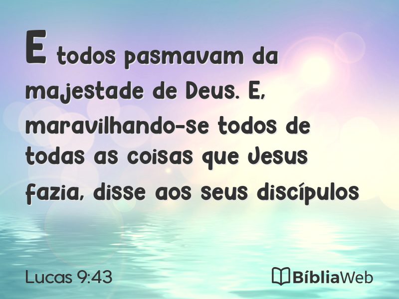 Lucas 9:43 em imagem para compartilhar