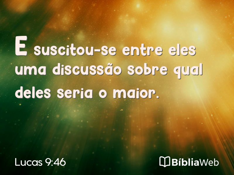Lucas 9:46 em imagem para compartilhar