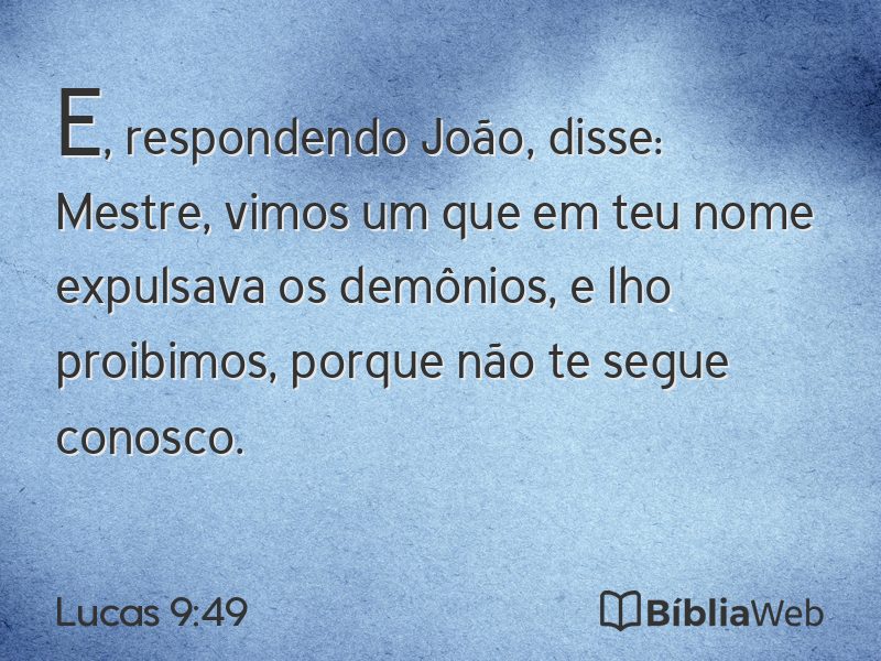 Lucas 9:49 em imagem para compartilhar