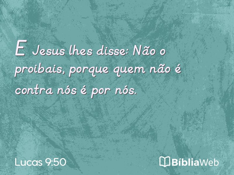 Lucas 9:50 em imagem para compartilhar