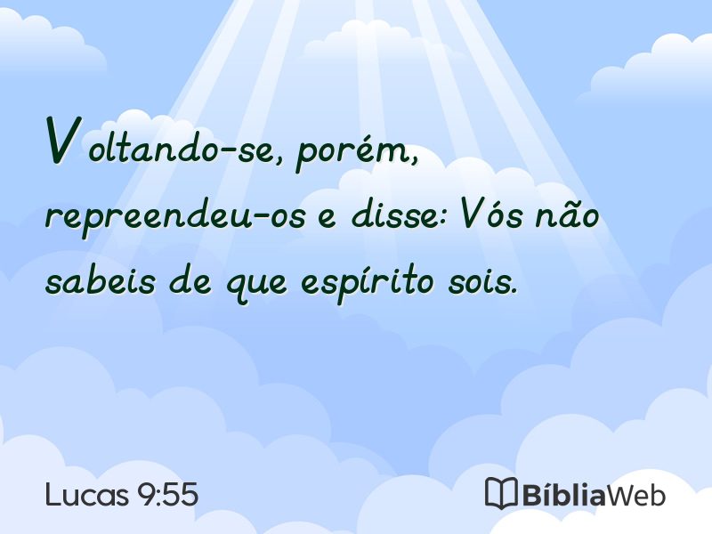 Lucas 9:55 em imagem para compartilhar
