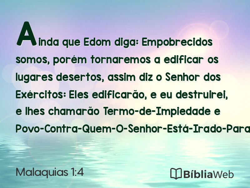Malaquias 1:4 em imagem para compartilhar
