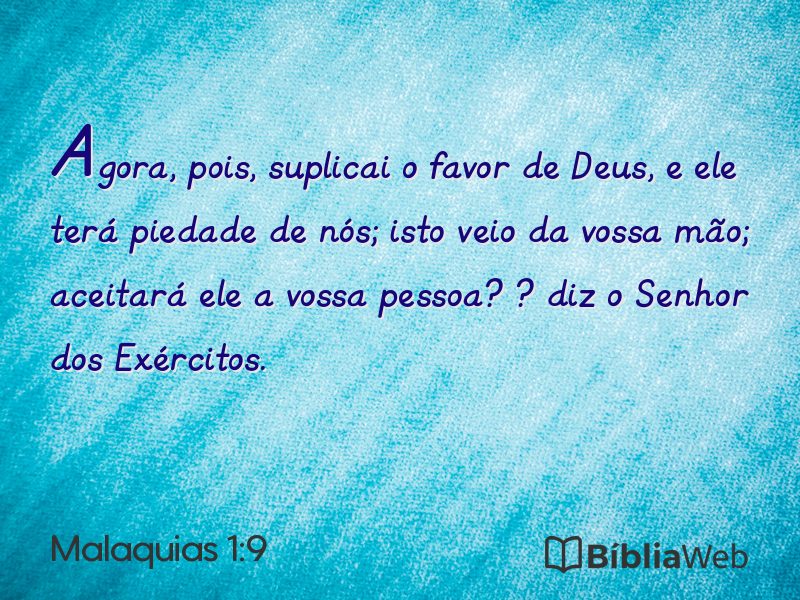 Malaquias 1:9 em imagem para compartilhar