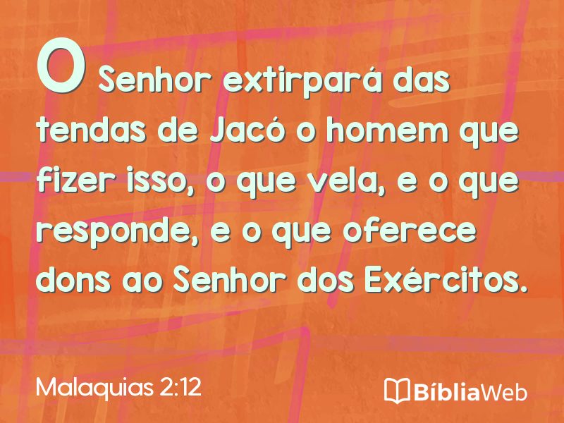 Malaquias 2:12 em imagem para compartilhar
