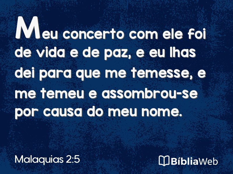 Malaquias 2:5 em imagem para compartilhar