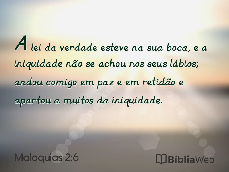 Malaquias 2:6 em imagem para compartilhar