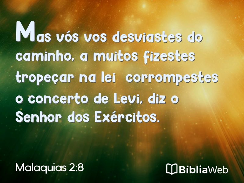 Malaquias 2:8 em imagem para compartilhar