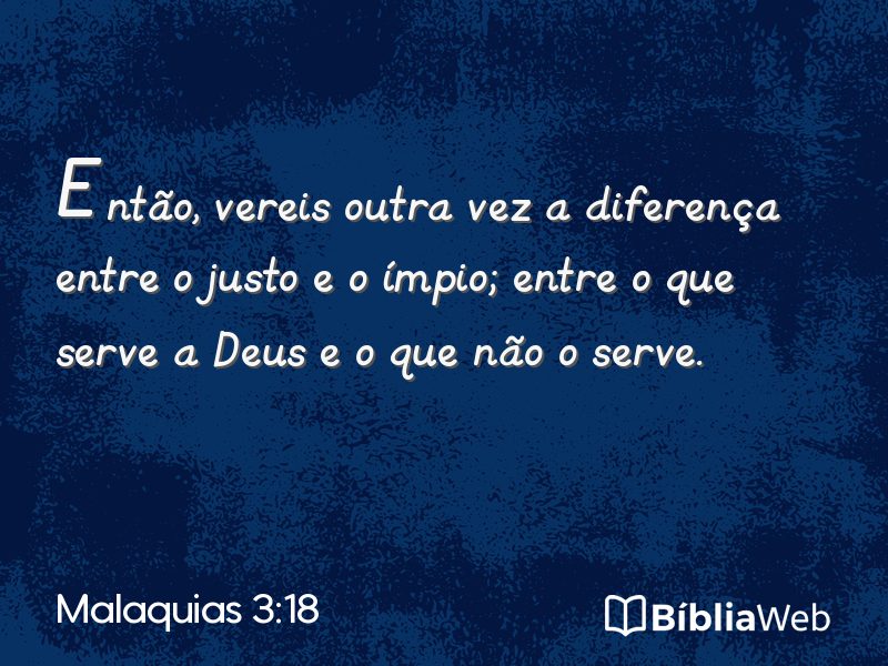 Malaquias 3:18 em imagem para compartilhar